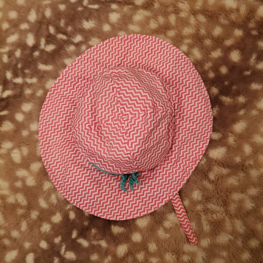 Unbranded Bucket Hat, Summer Striped Head Cover, Swim, SPF 12-18 month